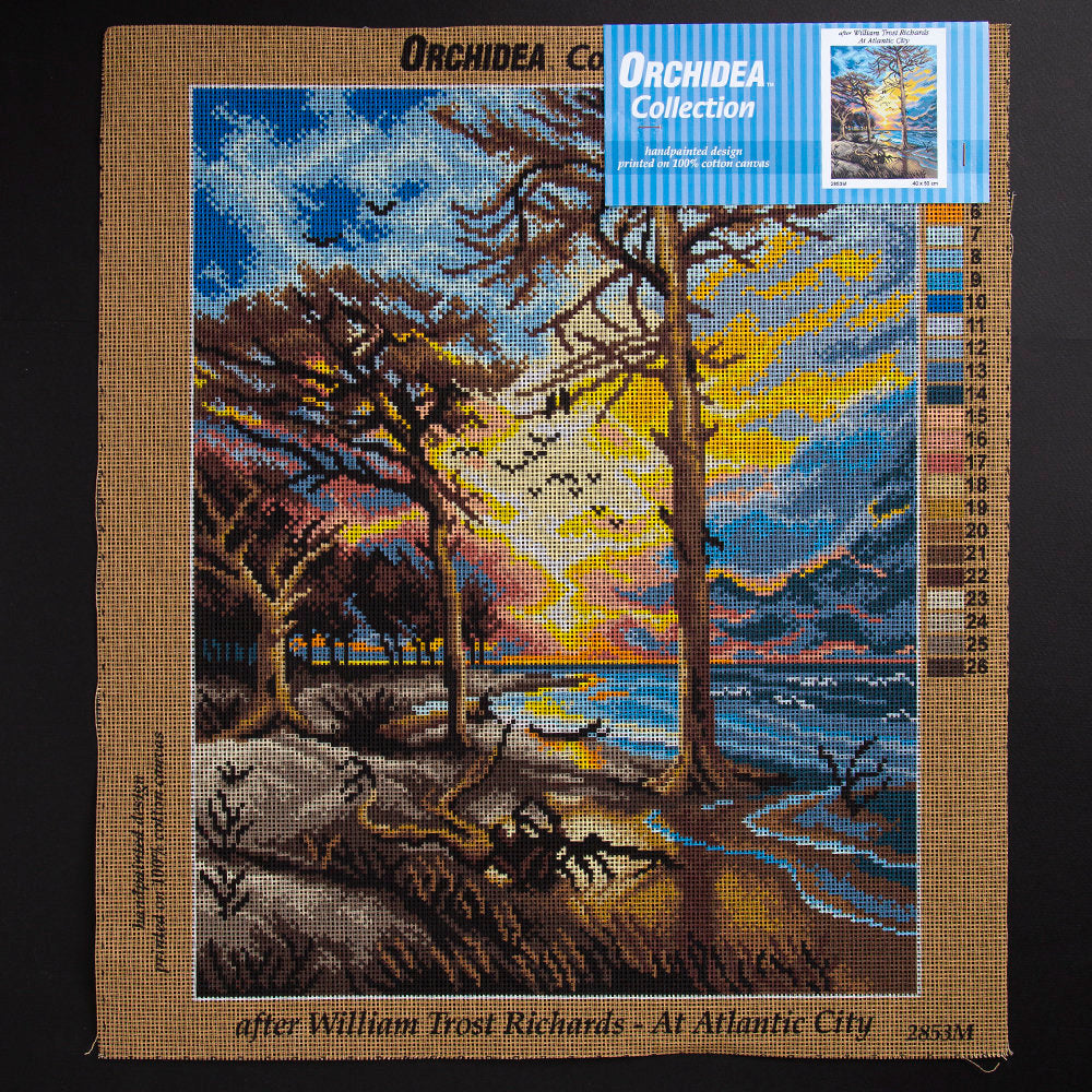 ORCHİDEA 40 x 50 cm Atlantic Baskılı Goblen 2853M